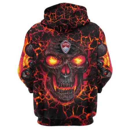 Flaming Skull MLS Colorado Rapids Exclusive All Over Prints BLMLS41024A3COLQHD - 1/4 Zipper Hoodie