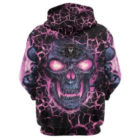 Flaming Skull MLS Inter Miami Exclusive All Over Prints BLMLS41024A3MIAQHD - 1/4 Zipper Hoodie