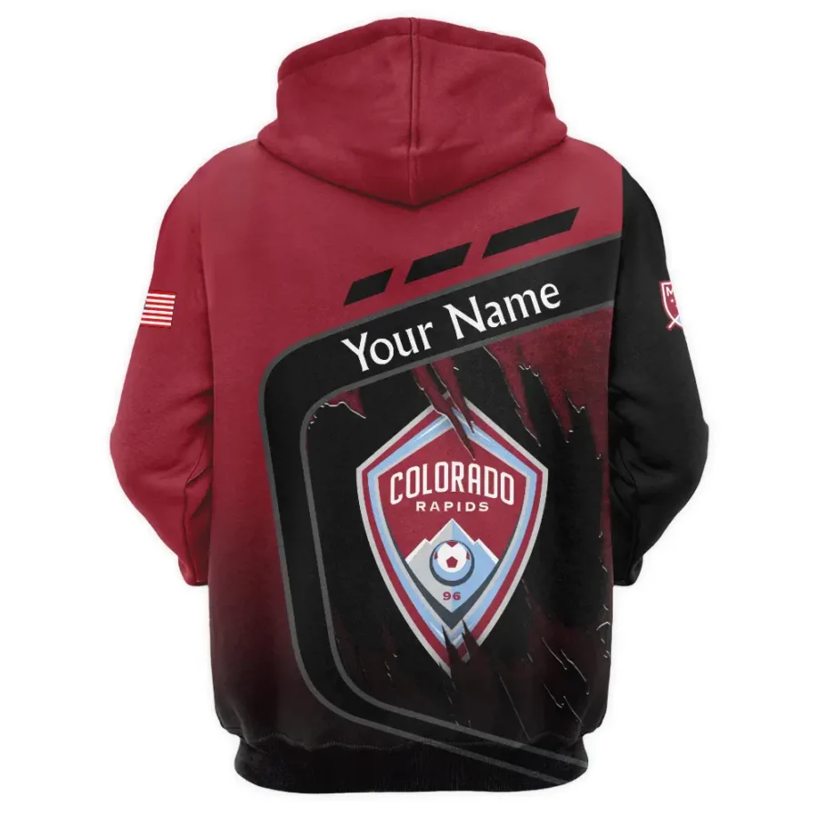 MLS Colorado Rapids Exclusive All Over Prints BLMLS51024A1COLQHD - 1/4 Zipper Hoodie