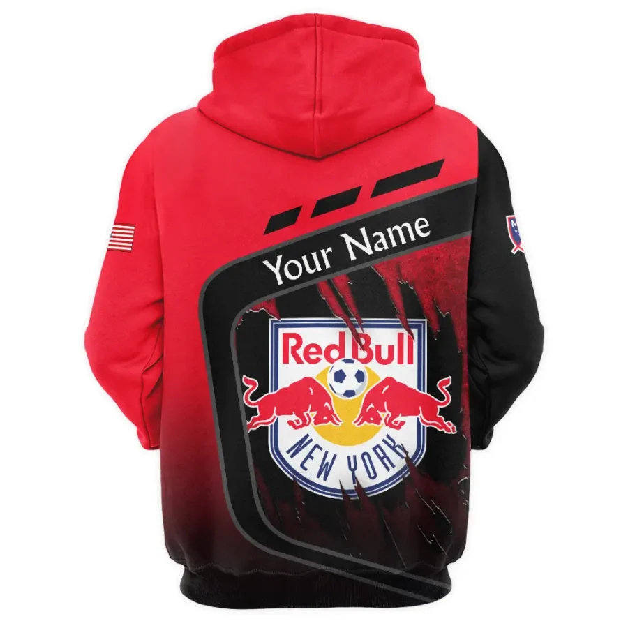 MLS New York Red Bulls Exclusive All Over Prints BLMLS51024A1NYQHD - 1/4 Zipper Hoodie