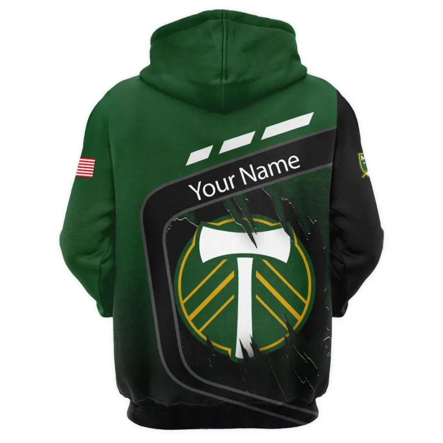 MLS Portland Timbers Exclusive All Over Prints BLMLS51024A1PORQHD - 1/4 Zipper Hoodie