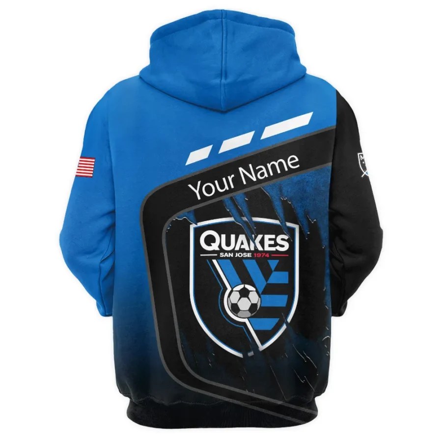 MLS San Jose Earthquakes Exclusive All Over Prints BLMLS51024A1SJQHD - 1/4 Zipper Hoodie