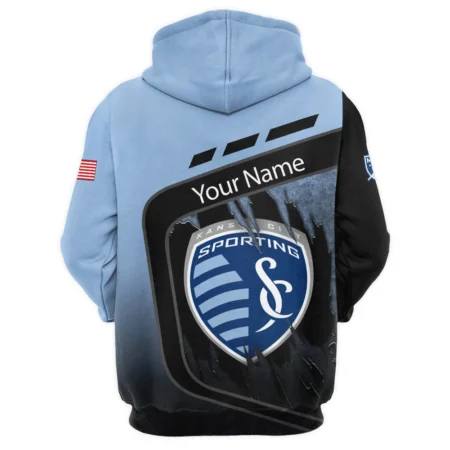 MLS Sporting Kansas City Exclusive All Over Prints BLMLS51024A1SKCQHD - 1/4 Zipper Hoodie