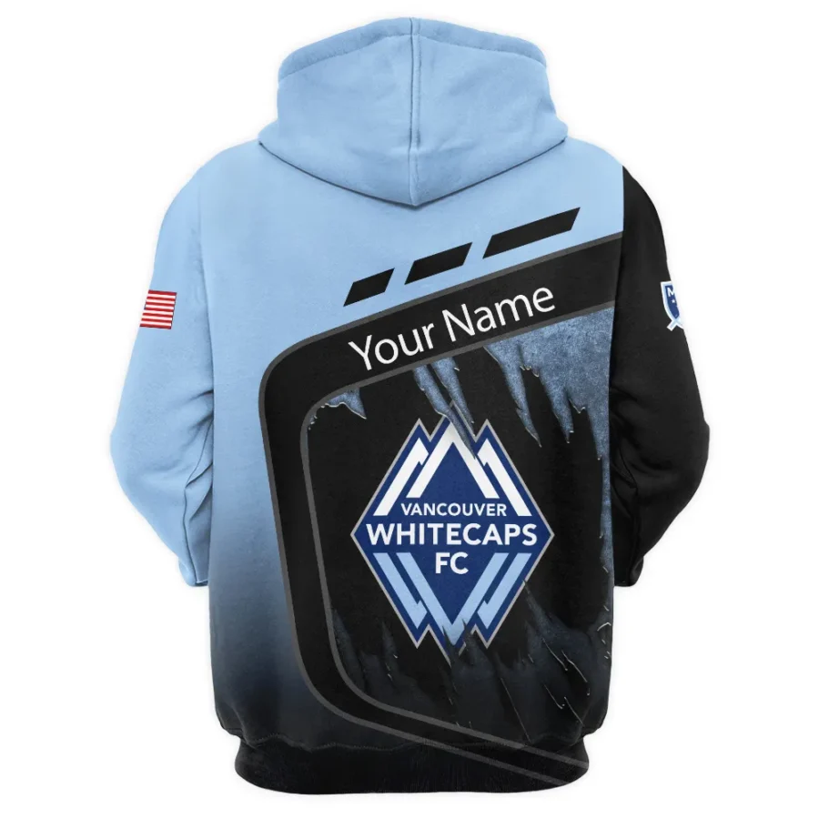 MLS Vancouver Whitecaps Exclusive All Over Prints BLMLS51024A1VANQHD - 1/4 Zipper Hoodie