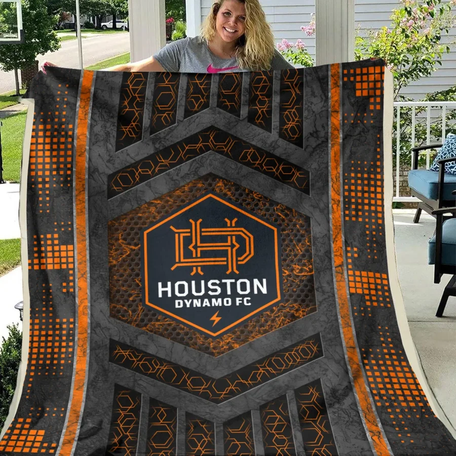 MLS Houston Dynamo Exclusive All Over Prints BLMLS111024A2HOUBLK - Blanket