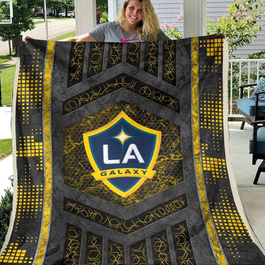 MLS LA Galaxy Exclusive All Over Prints BLMLS111024A2LABLK - Blanket