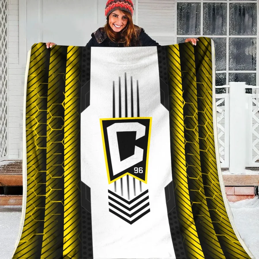 Abstract Geometric Pattern MLS Columbus Crew Exclusive All Over Prints BLMLS101024A2CLBBLK - Blanket