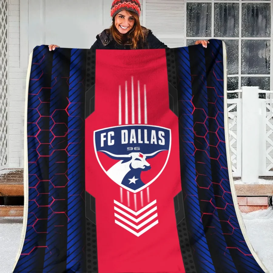 Abstract Geometric Pattern MLS FC Dallas Exclusive All Over Prints BLMLS101024A2DALBLK - Blanket