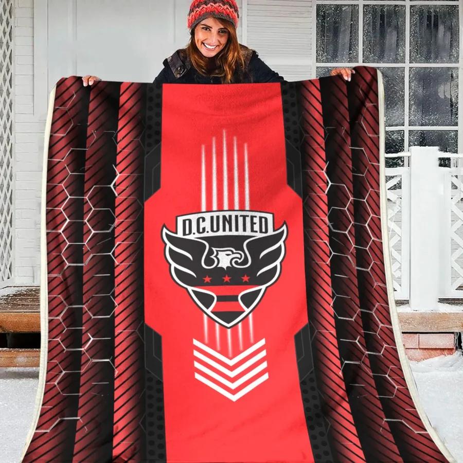 Abstract Geometric Pattern MLS DC United Exclusive All Over Prints BLMLS101024A2DCBLK - Blanket