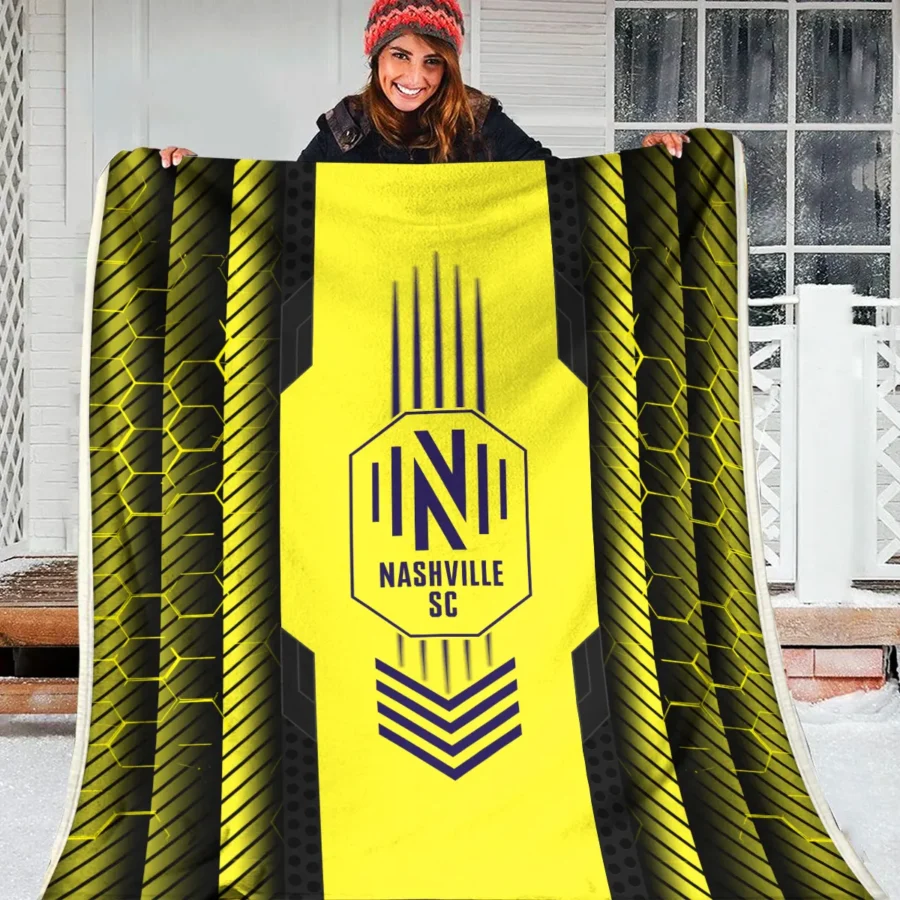 Abstract Geometric Pattern MLS Nashville SC Exclusive All Over Prints BLMLS101024A2NSHBLK - Blanket