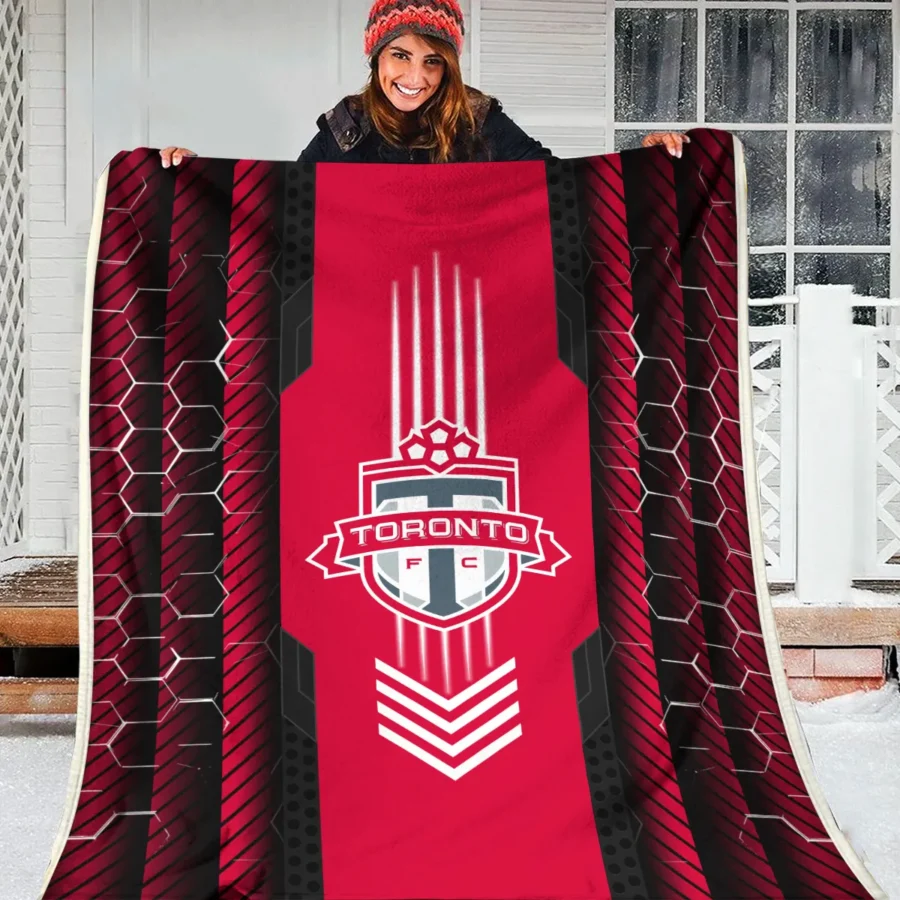 Abstract Geometric Pattern MLS Toronto FC Exclusive All Over Prints BLMLS101024A2TORBLK - Blanket