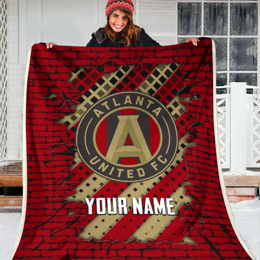 Breaking Wall MLS Atlanta United Exclusive All Over Prints BLMLS111024A1ATLBLK - Blanket