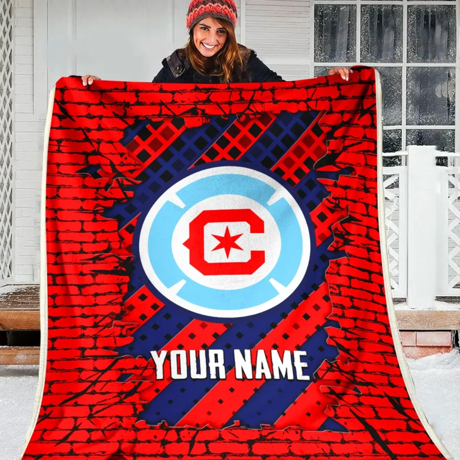 Breaking Wall MLS Chicago Fire Exclusive All Over Prints BLMLS111024A1CHIBLK - Blanket