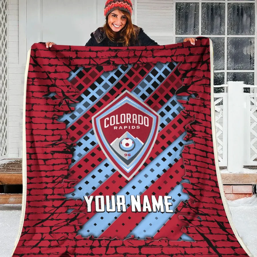 Breaking Wall MLS Colorado Rapids Exclusive All Over Prints BLMLS111024A1COLBLK - Blanket