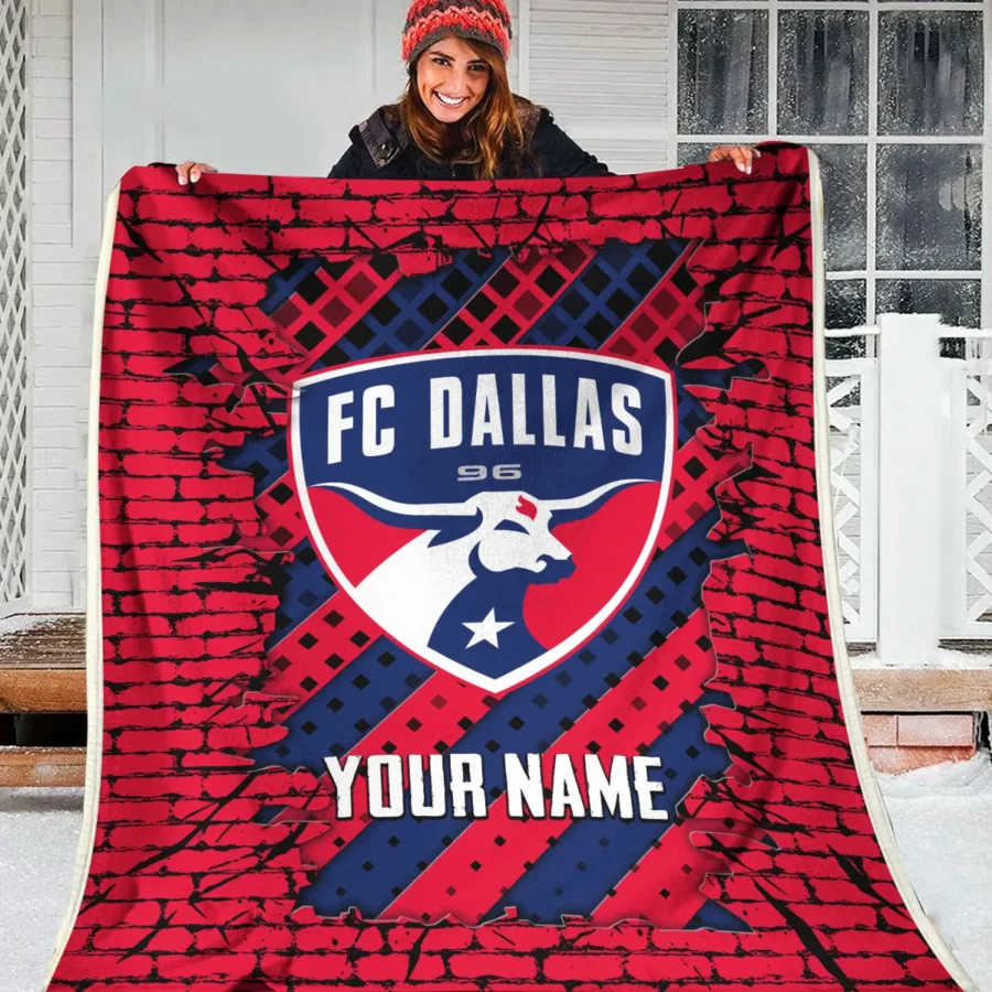 Breaking Wall MLS FC Dallas Exclusive All Over Prints BLMLS111024A1DALBLK - Blanket