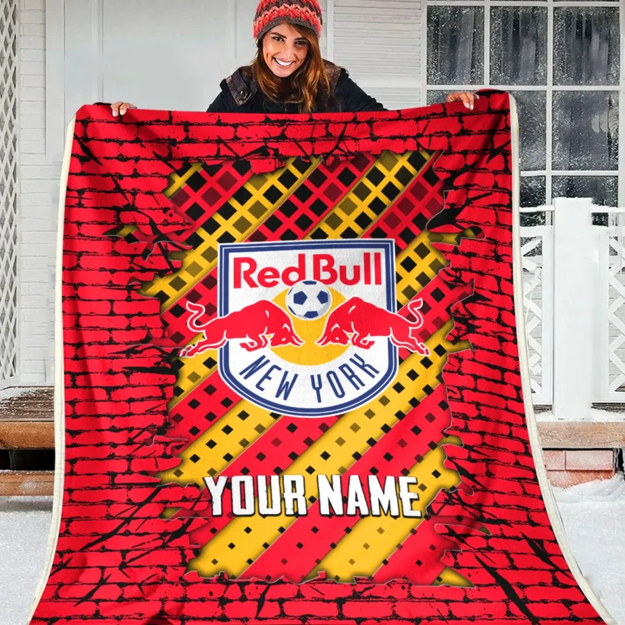 Breaking Wall MLS New York Red Bulls Exclusive All Over Prints BLMLS111024A1NYBLK - Blanket