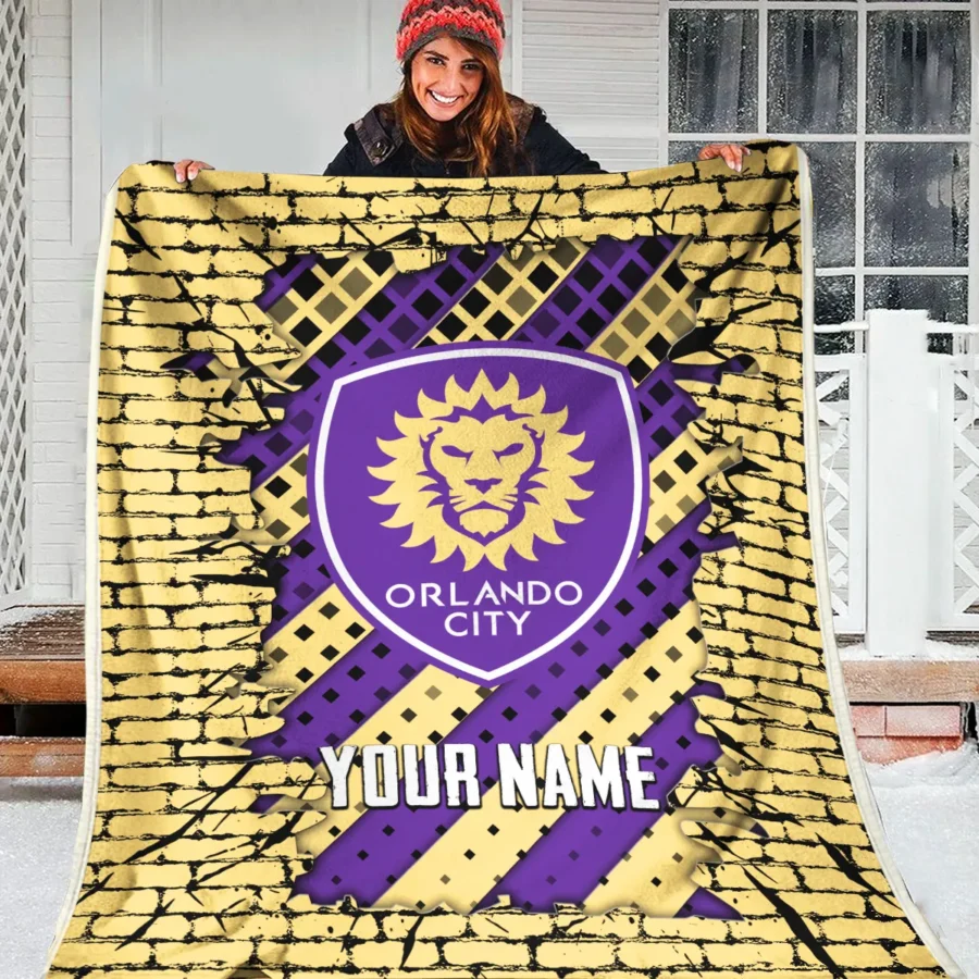 Breaking Wall MLS Orlando City Exclusive All Over Prints BLMLS111024A1ORLBLK - Blanket