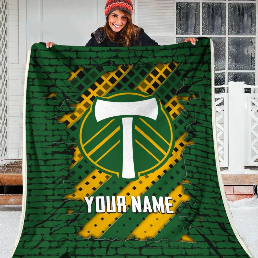 Breaking Wall MLS Portland Timbers Exclusive All Over Prints BLMLS111024A1PORBLK - Blanket