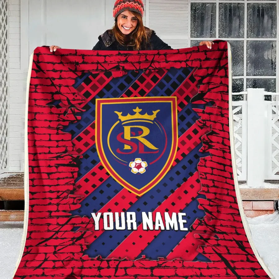 Breaking Wall MLS Real Salt Lake Exclusive All Over Prints BLMLS111024A1RSLBLK - Blanket