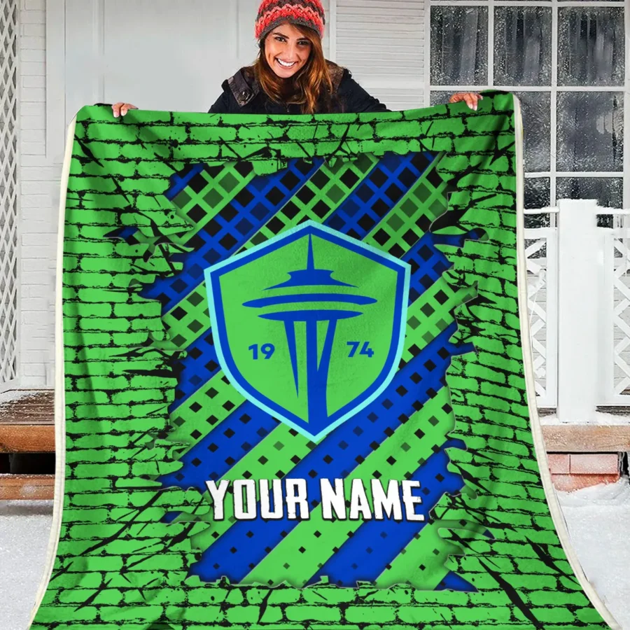 Breaking Wall MLS Seattle Sounders Exclusive All Over Prints BLMLS111024A1SEABLK - Blanket