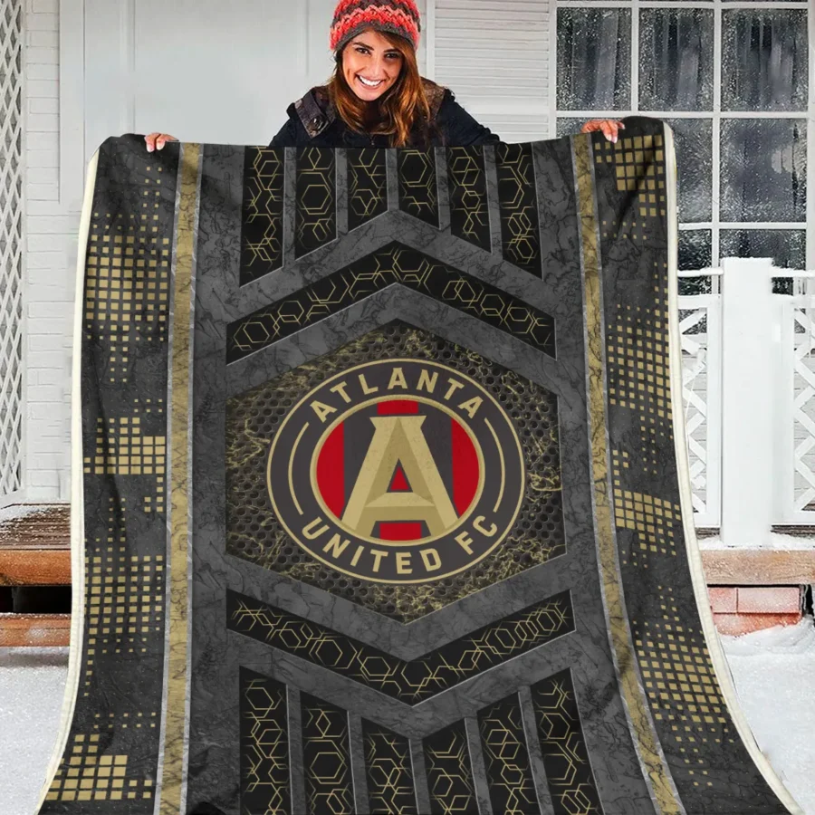 MLS Atlanta United Exclusive All Over Prints BLMLS111024A2ATLBLK - Blanket