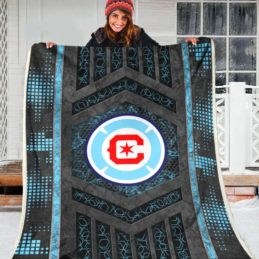 MLS Chicago Fire Exclusive All Over Prints BLMLS111024A2CHIBLK - Blanket