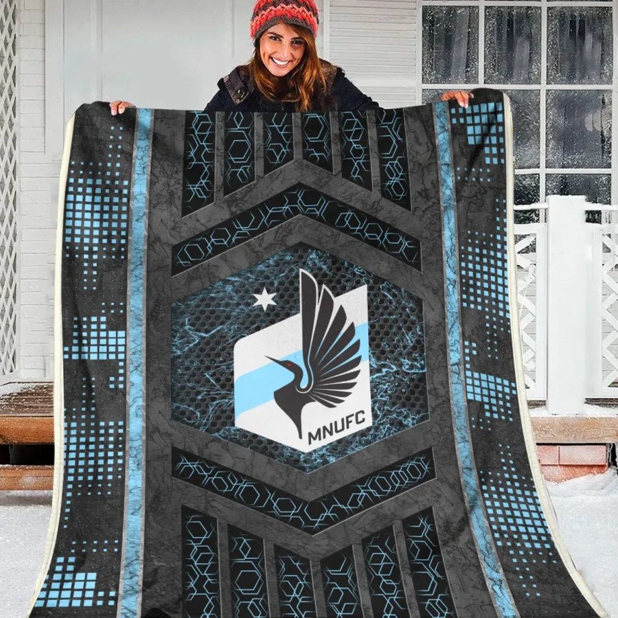 MLS Minnesota United Exclusive All Over Prints BLMLS111024A2MINBLK - Blanket