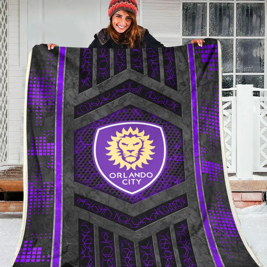 MLS Orlando City Exclusive All Over Prints BLMLS111024A2ORLBLK - Blanket