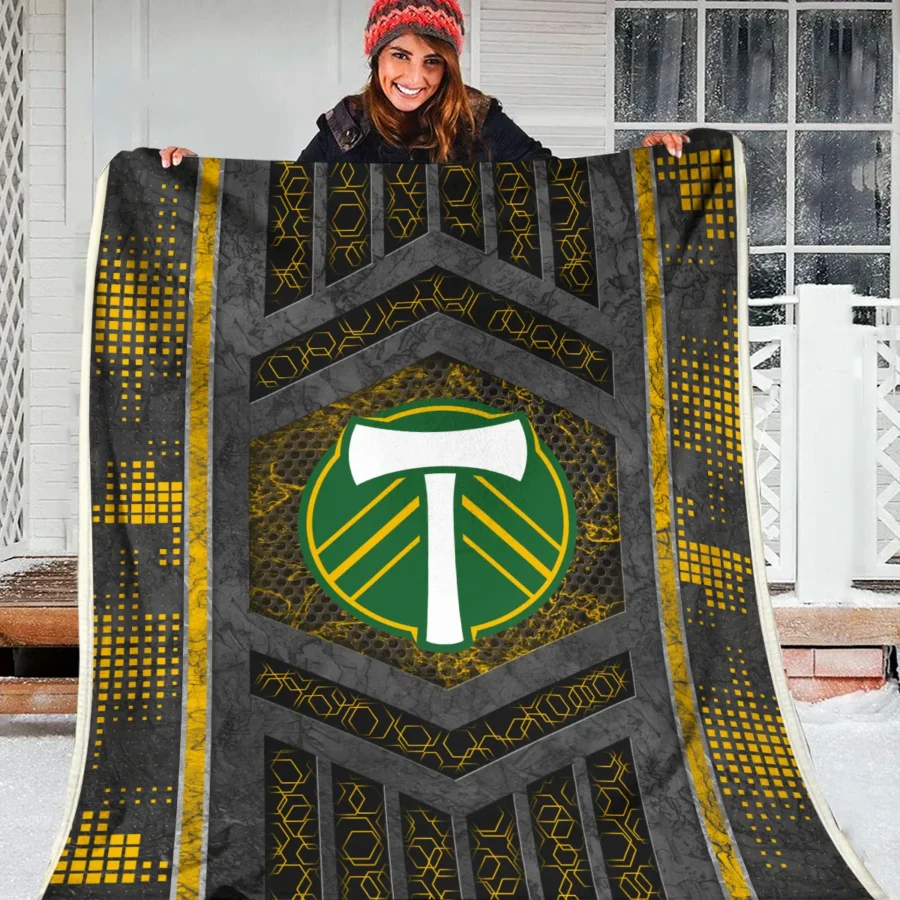 MLS Portland Timbers Exclusive All Over Prints BLMLS111024A2PORBLK - Blanket