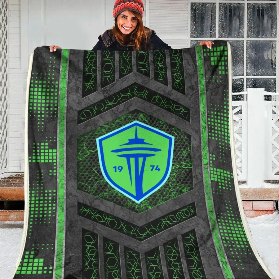 MLS Seattle Sounders Exclusive All Over Prints BLMLS111024A2SEABLK - Blanket