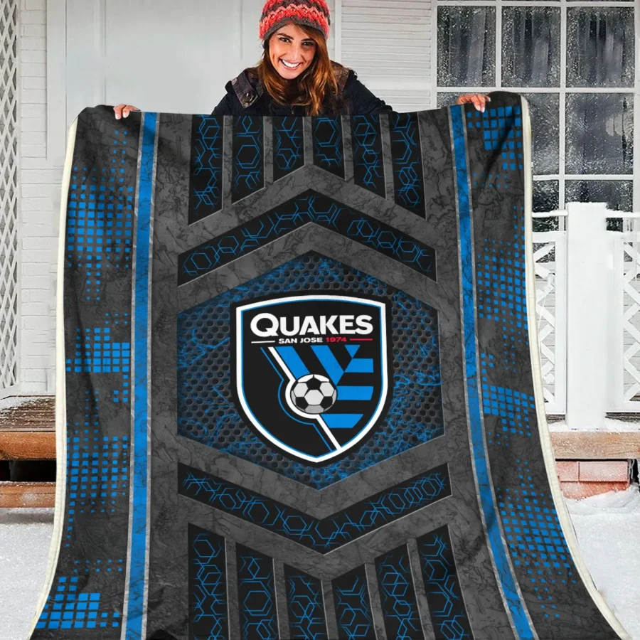 MLS San Jose Earthquakes Exclusive All Over Prints BLMLS111024A2SJBLK - Blanket