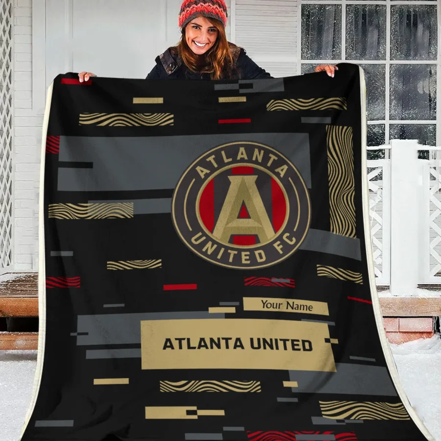 Custom Name MLS Atlanta United Exclusive All Over Prints BLMLS151024A1ATLBLK - Blanket