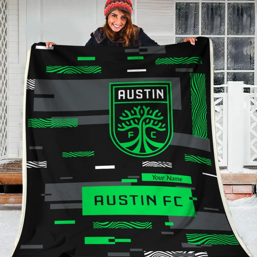 Custom Name MLS Austin FC Exclusive All Over Prints BLMLS151024A1ATXBLK - Blanket