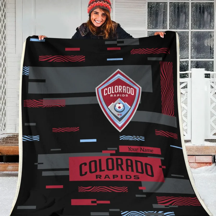 Custom Name MLS Colorado Rapids Exclusive All Over Prints BLMLS151024A1COLBLK - Blanket