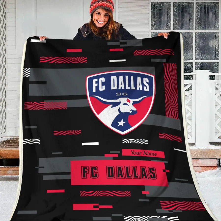 Custom Name MLS FC Dallas Exclusive All Over Prints BLMLS151024A1DALBLK - Blanket