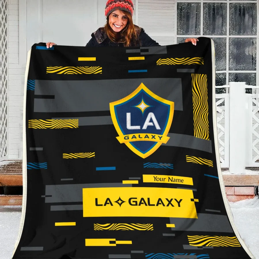 Custom Name MLS LA Galaxy Exclusive All Over Prints BLMLS151024A1LABLK - Blanket