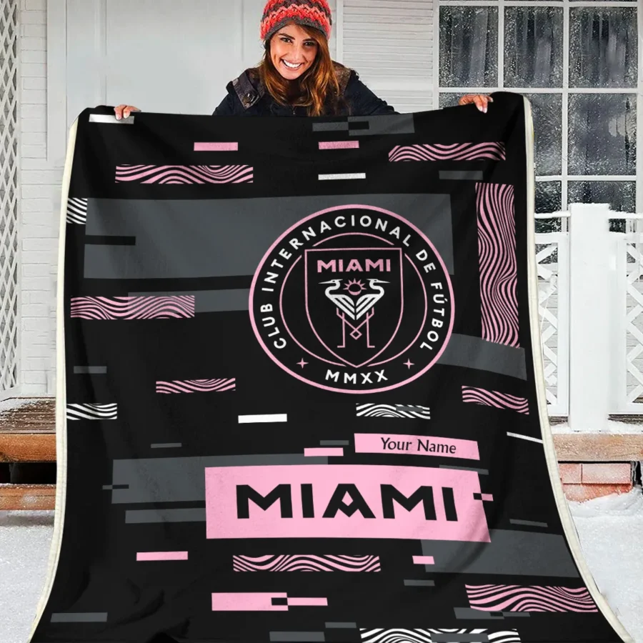 Custom Name MLS Inter Miami Exclusive All Over Prints BLMLS151024A1MIABLK - Blanket