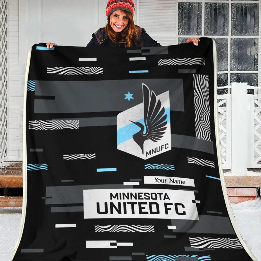 Custom Name MLS Minnesota United Exclusive All Over Prints BLMLS151024A1MINBLK - Blanket