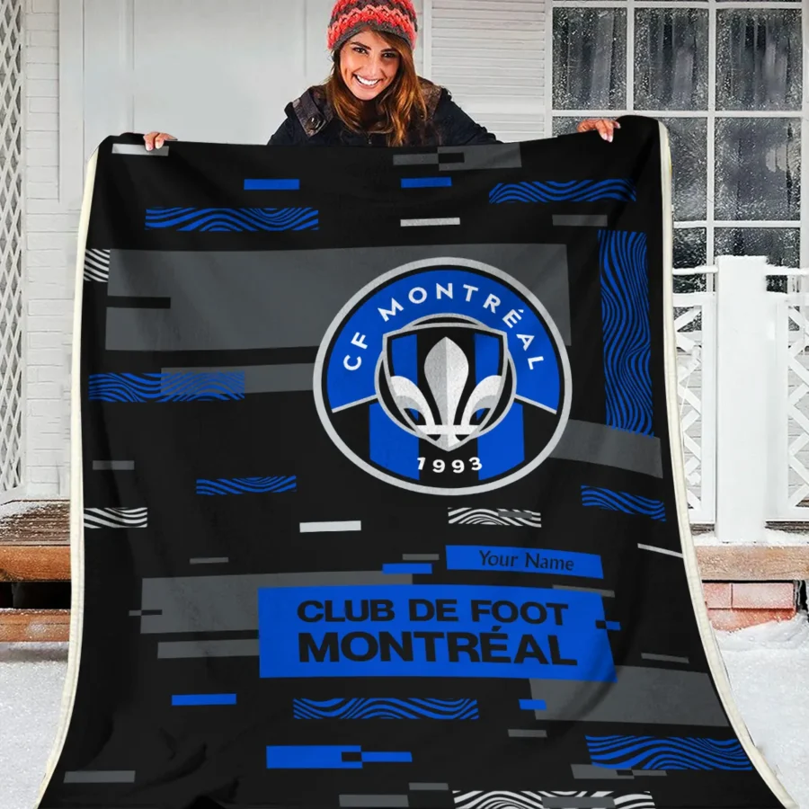 Custom Name MLS CF Montreal Exclusive All Over Prints BLMLS151024A1MTLBLK - Blanket