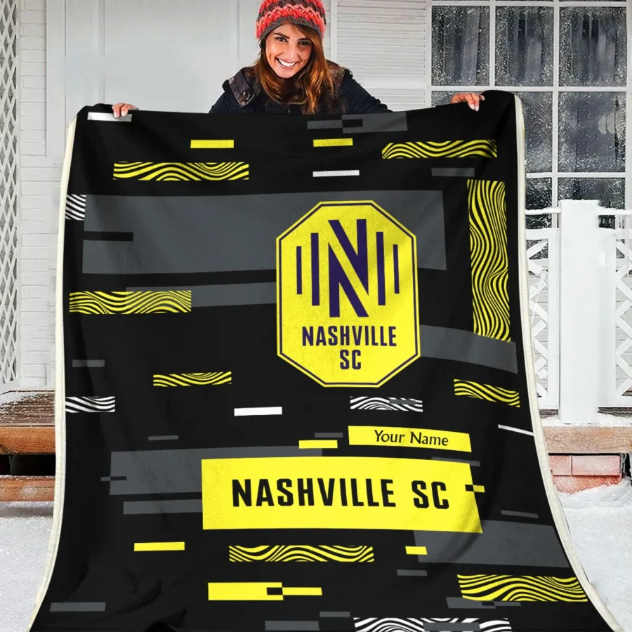 Custom Name MLS Nashville SC Exclusive All Over Prints BLMLS151024A1NSHBLK - Blanket