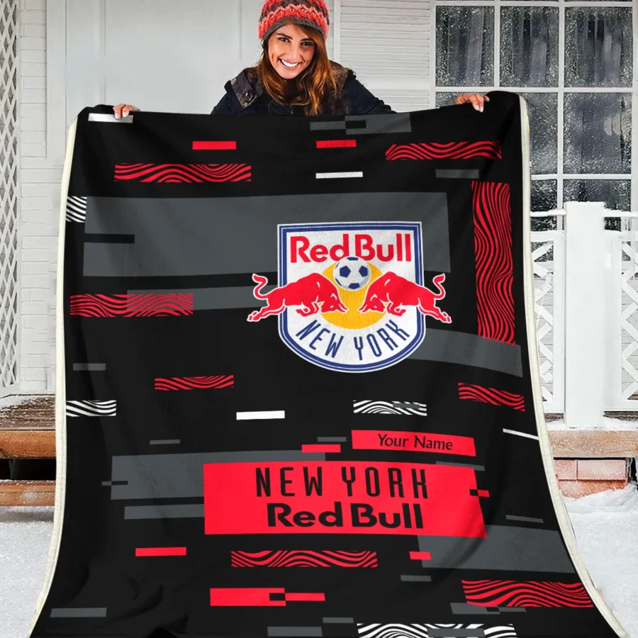 Custom Name MLS New York Red Bulls Exclusive All Over Prints BLMLS151024A1NYBLK - Blanket