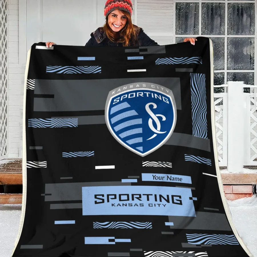 Custom Name MLS Sporting Kansas City Exclusive All Over Prints BLMLS151024A1SKCBLK - Blanket