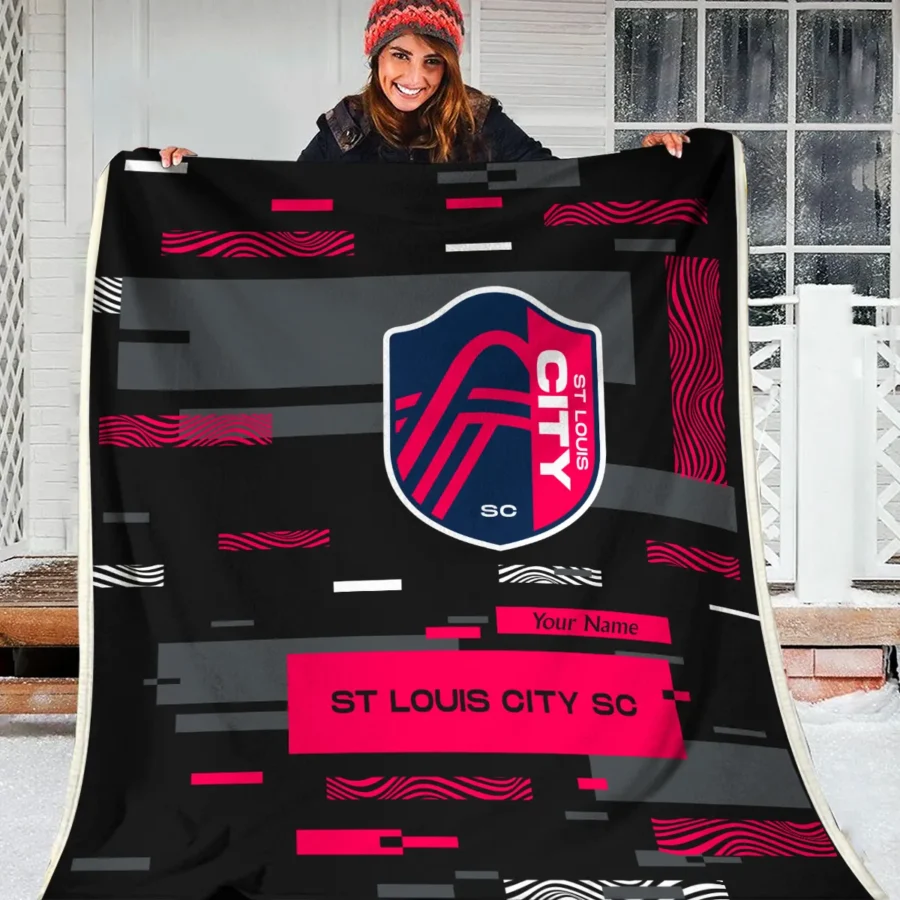 Custom Name MLS St. Louis City Exclusive All Over Prints BLMLS151024A1STLBLK - Blanket