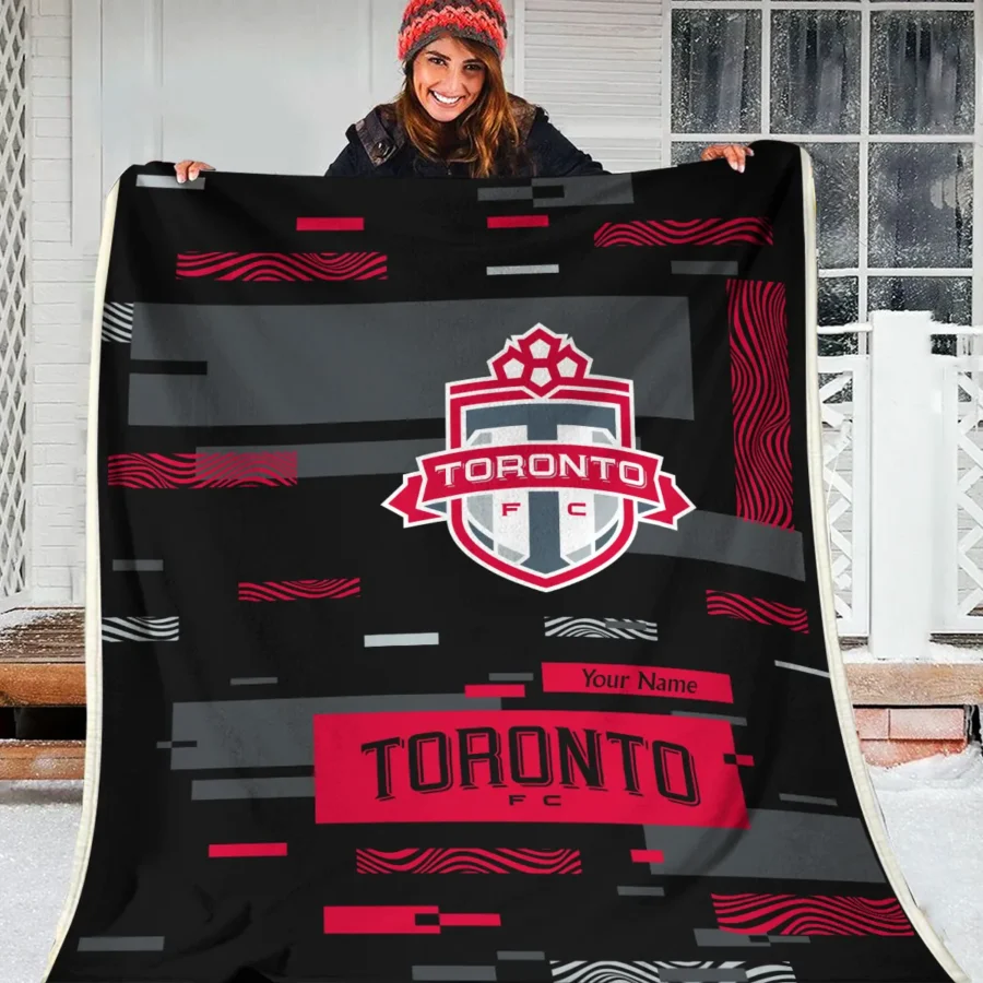 Custom Name MLS Toronto FC Exclusive All Over Prints BLMLS151024A1TORBLK - Blanket