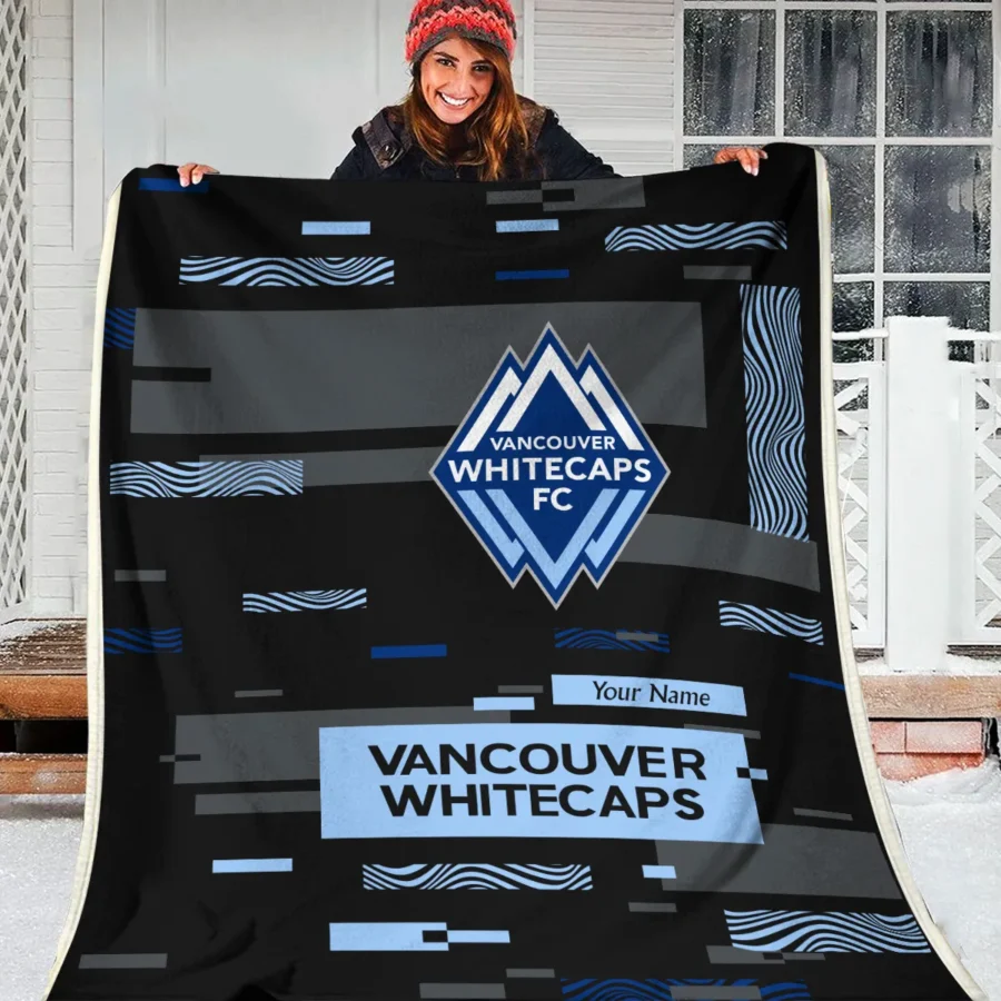 Custom Name MLS Vancouver Whitecaps Exclusive All Over Prints BLMLS151024A1VANBLK - Blanket