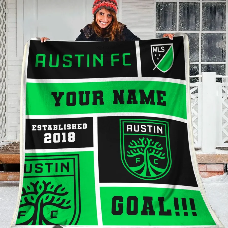 Custom Name MLS Austin FC Exclusive All Over Prints BLMLS151024A2ATXBLK - Blanket