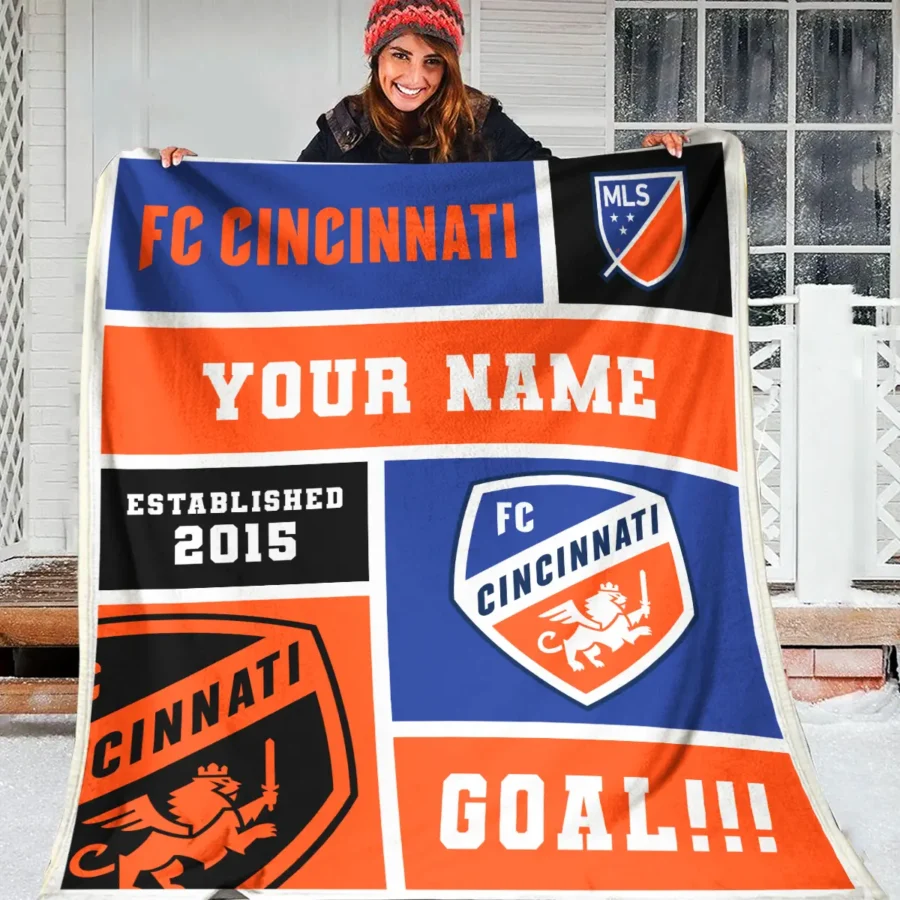 Custom Name MLS Cincinnati Exclusive All Over Prints BLMLS151024A2CINBLK - Blanket