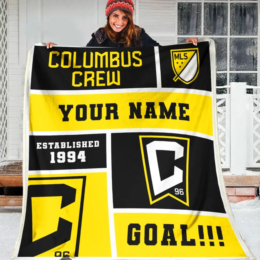 Custom Name MLS Columbus Crew Exclusive All Over Prints BLMLS151024A2CLBBLK - Blanket