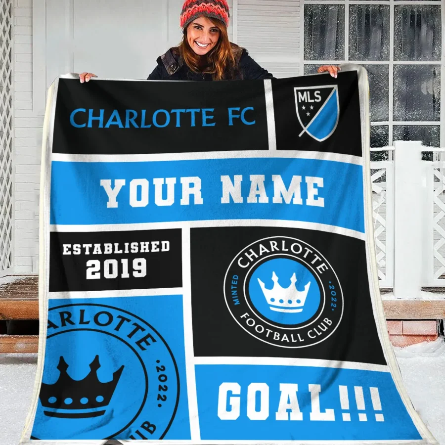 Custom Name MLS Charlotte Exclusive All Over Prints BLMLS151024A2CLTBLK - Blanket