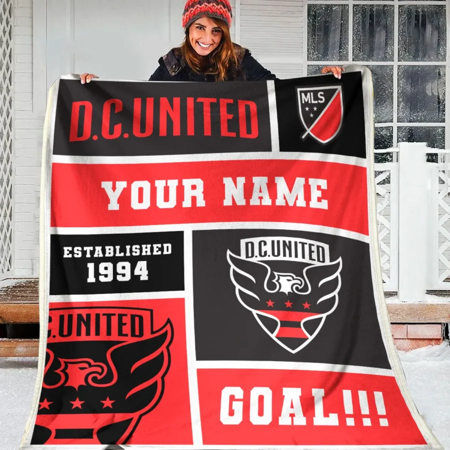 Custom Name MLS DC United Exclusive All Over Prints BLMLS151024A2DCBLK - Blanket